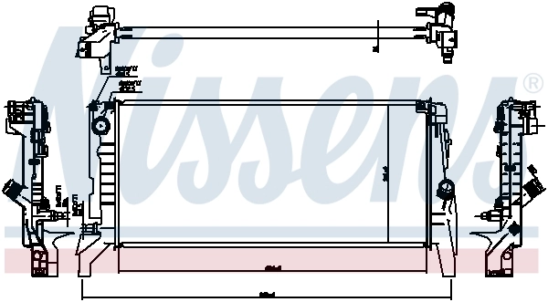 Radiador de esfriamento de motor Nissens 60865