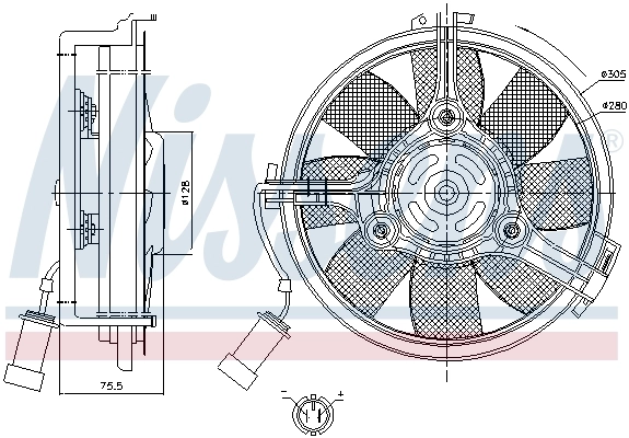 Ventilador elétrico de esfriamento montado (motor + roda de aletas) Fiat/Alfa/Lancia 8D0959455N preço, a partir de 58,18 USD