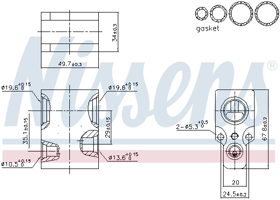 Válvula TRV de aparelho de ar condicionado Nissens 999346