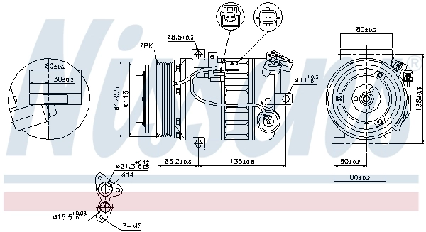Compressor de aparelho de ar condicionado 89392 Nissens