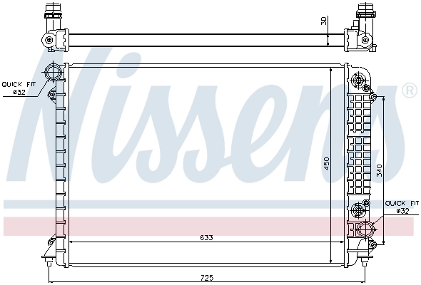 Radiador de esfriamento de motor 60241 Nissens