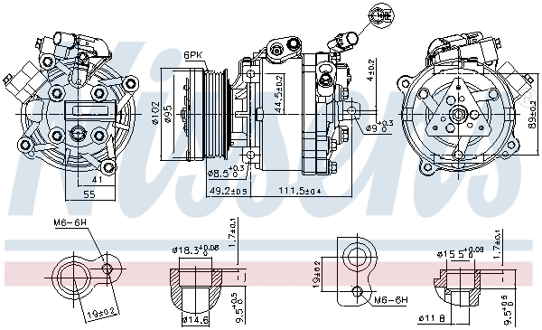 Compressor de aparelho de ar condicionado Nissens 890666