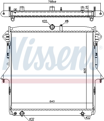 Radiador de esfriamento de motor Ford AB398005AD