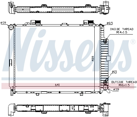 Radiador de esfriamento de motor 62689A Nissens