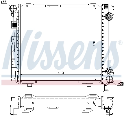 Radiador de esfriamento de motor 62650 Nissens
