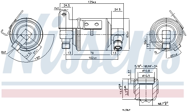 Tanque de recepção do secador de aparelho de ar condicionado Nissens 95109