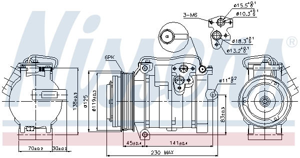 Compressor de aparelho de ar condicionado 89315 Nissens