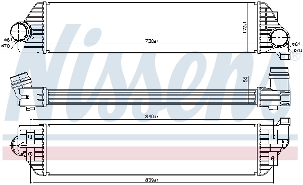 Radiador de intercooler Nissens 96501