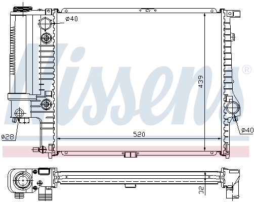 60709A Nissens Radiador de esfriamento de motor