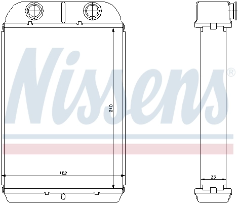 Radiador de forno (de aquecedor) Nissens 71452