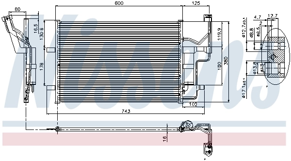 94902 Nissens Radiador de aparelho de ar condicionado