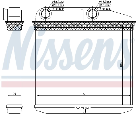 Radiador de forno (de aquecedor) Nissens 71456