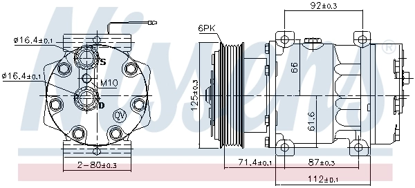 Compressor de aparelho de ar condicionado 89129 Nissens