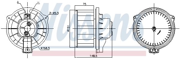Motor de ventilador de forno (de aquecedor de salão) Nissens 87795