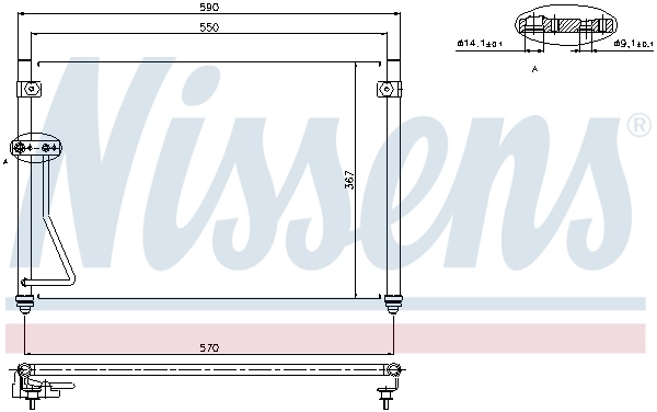 Radiador de aparelho de ar condicionado Nissens 94428