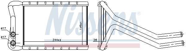 Radiador de forno (de aquecedor) Nissens 707073