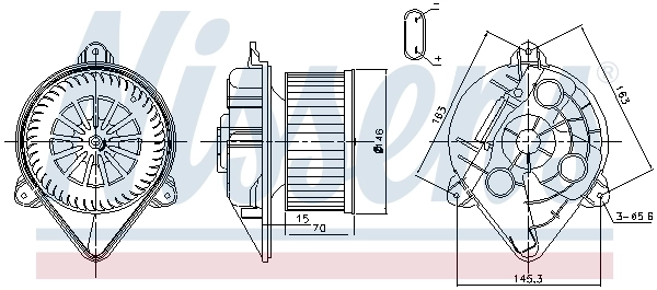 Motor de ventilador de forno (de aquecedor de salão) Nissens 87265