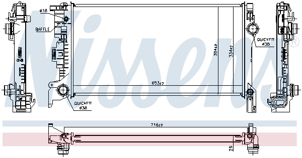 Radiador de esfriamento de motor Volvo XC60 II 246