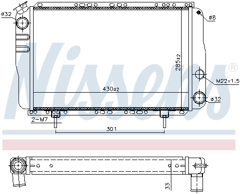 Radiador de esfriamento de motor 63800 Nissens