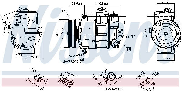 Compressor de aparelho de ar condicionado Nissens 890633 preço, a partir de 134,79 USD