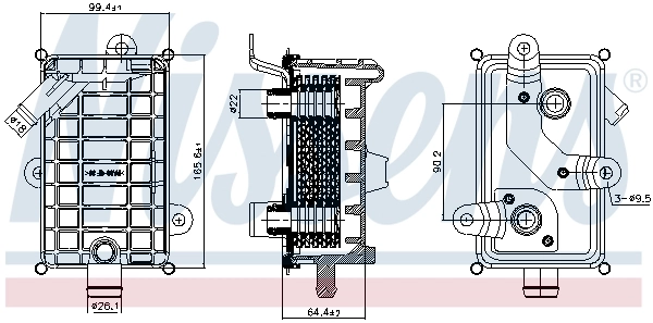 Radiador de óleo Nissens 90895