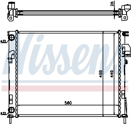 Radiador de esfriamento de motor 63025A Nissens