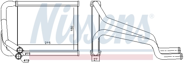 Radiador de forno (de aquecedor) Nissens 77652