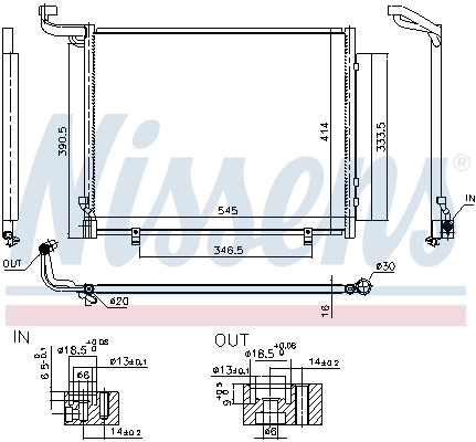 941093 Nissens Radiador de aparelho de ar condicionado