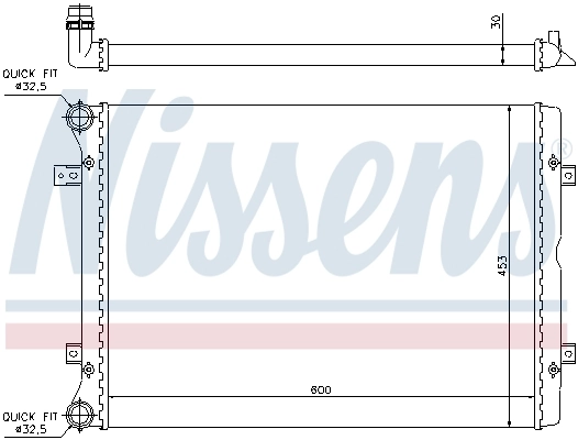 Radiador de esfriamento de motor 65014 Nissens