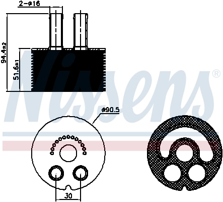 90935 Nissens Radiador de óleo