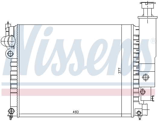Radiador de esfriamento de motor 63524 Nissens