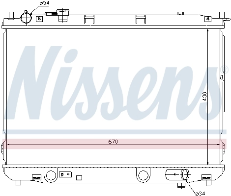 Radiador de esfriamento de motor 66637 Nissens