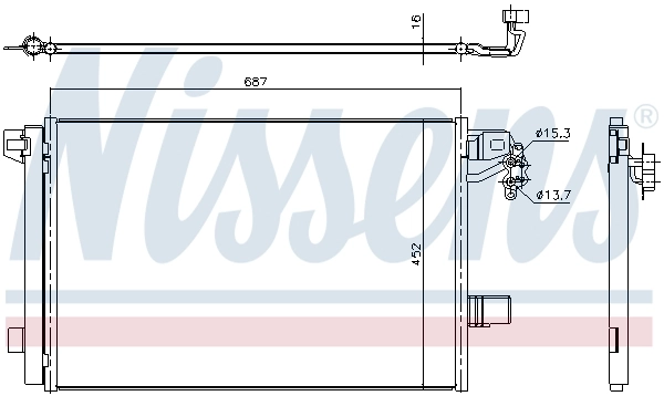 940345 Nissens Radiador de aparelho de ar condicionado