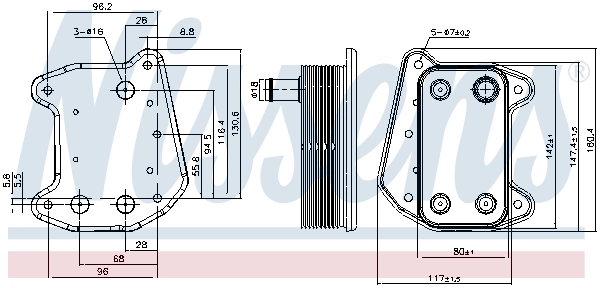 Radiador de óleo Nissens 91166