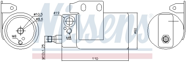 Tanque de recepção do secador de aparelho de ar condicionado Nissens 95185