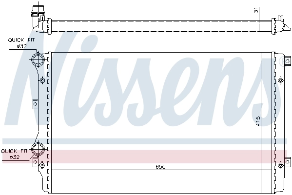 65280A Nissens Radiador de esfriamento de motor