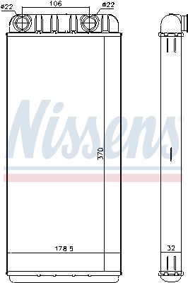 Radiador de forno (de aquecedor) Nissens 73648