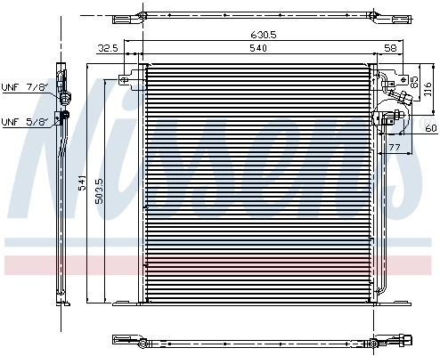 Radiador de aparelho de ar condicionado Nissens 94226