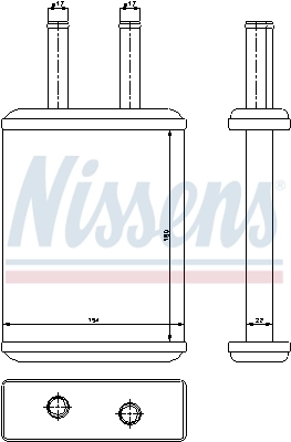 Radiador de forno (de aquecedor) Nissens 77524