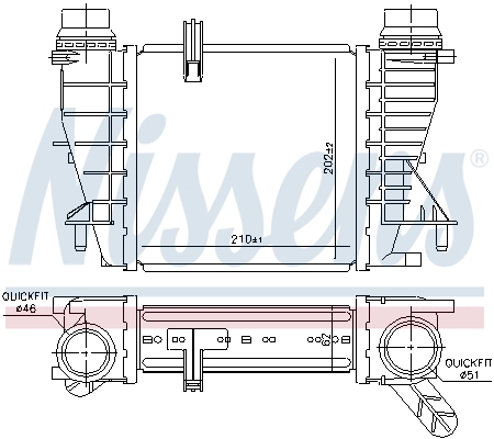 Radiador de intercooler Nissens 96363