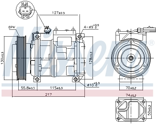 Compressor de aparelho de ar condicionado 89097 Nissens