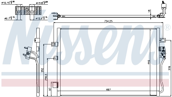 940342 Nissens Radiador de aparelho de ar condicionado