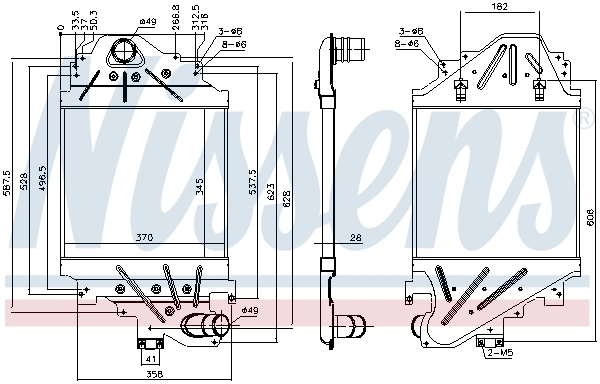 Radiador de intercooler 96791 Nissens