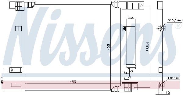 Radiador de aparelho de ar condicionado Nissan Versa NOTE E12
