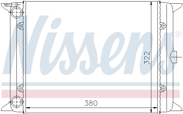 Radiador de esfriamento de motor Nissens 65140