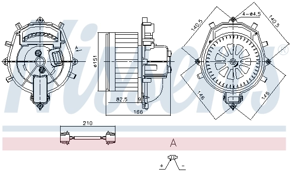 87287 Nissens Motor de ventilador de forno (de aquecedor de salão)