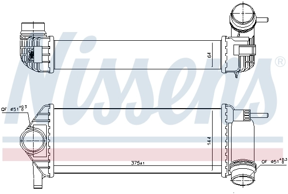 Radiador de intercooler Nissens 96308