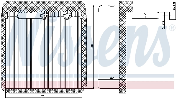 Vaporizador de aparelho de ar condicionado 92193 Nissens