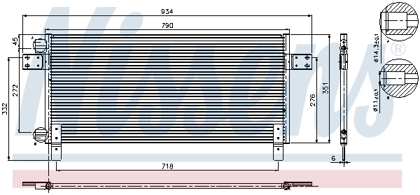 94681 Nissens Radiador de aparelho de ar condicionado
