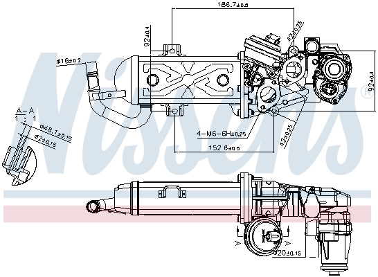 Radiador do sistema EGR de recirculação dos gases de escape Nissens 98178 preço, a partir de 73,21 USD